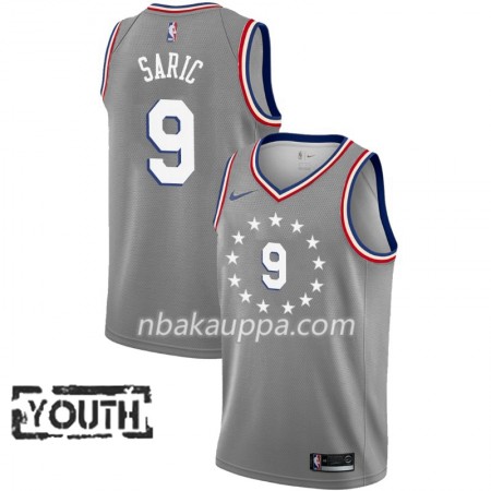 Philadelphia 76ers Dario Saric 9 2018-19 Nike City Edition Harmaa Pelipaidat Swingman - Lasten